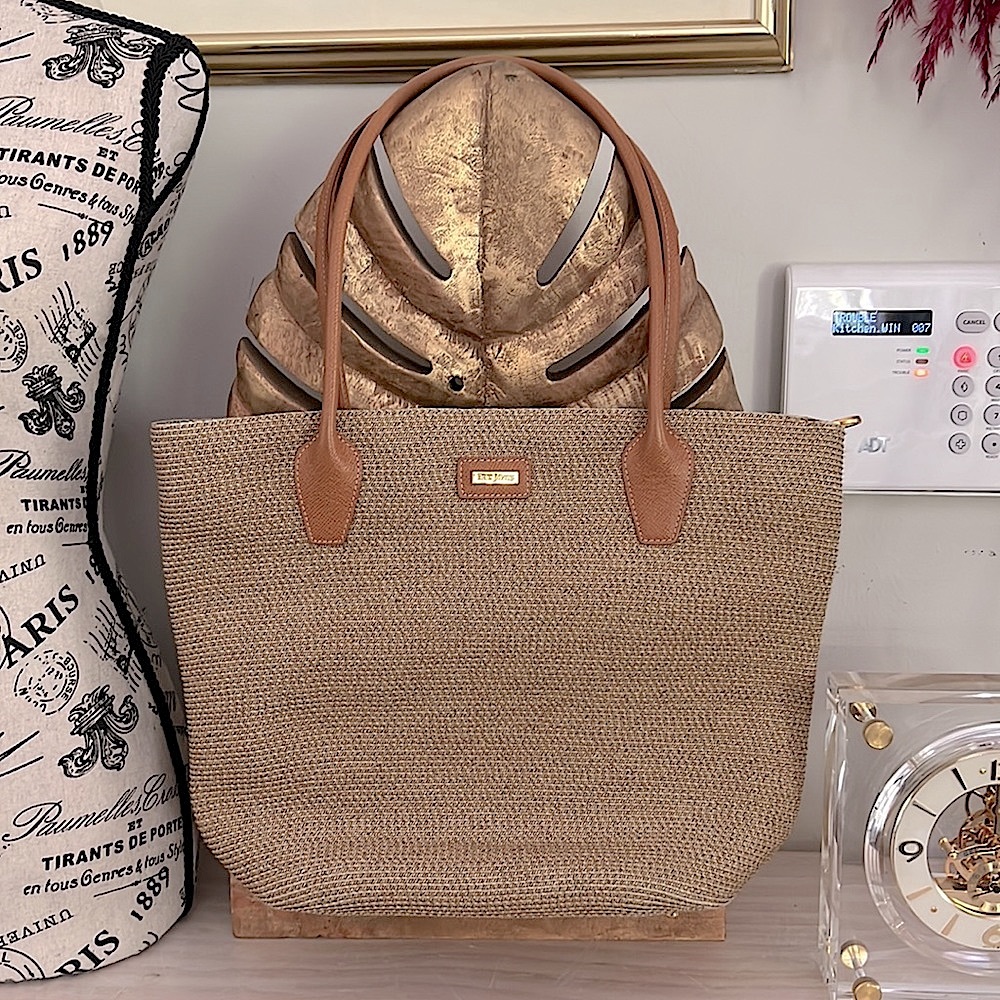 Eric Javits Tan Tote Bag